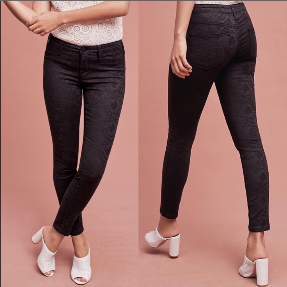 Anthropologie Pilcro Serif Mid-rise Jacquard Jeans - Picture 4 of 8